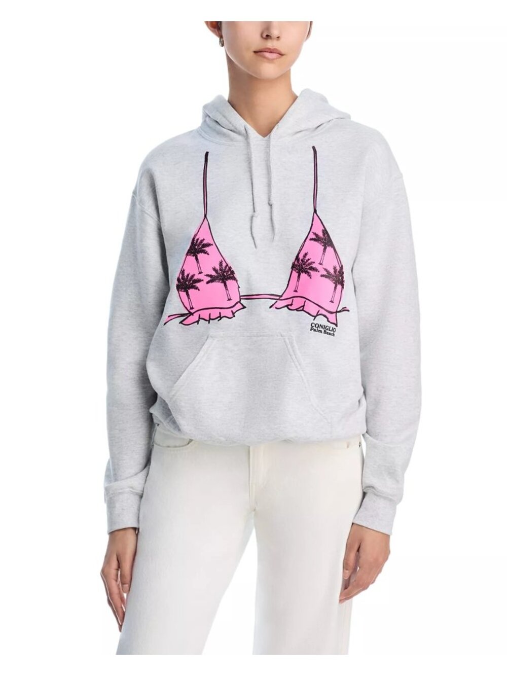 NWT Coniglio Palm Beach Graphic Pullover Hoodie Gray Unisex Size M & S (no tag)